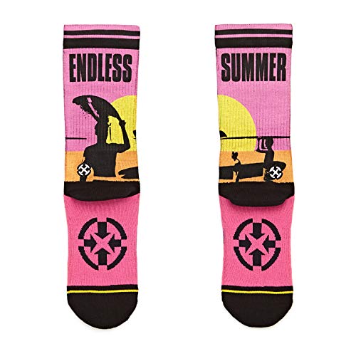 MERGE4 Endless Summer Orange Surf Art Unisex Crew Sock3