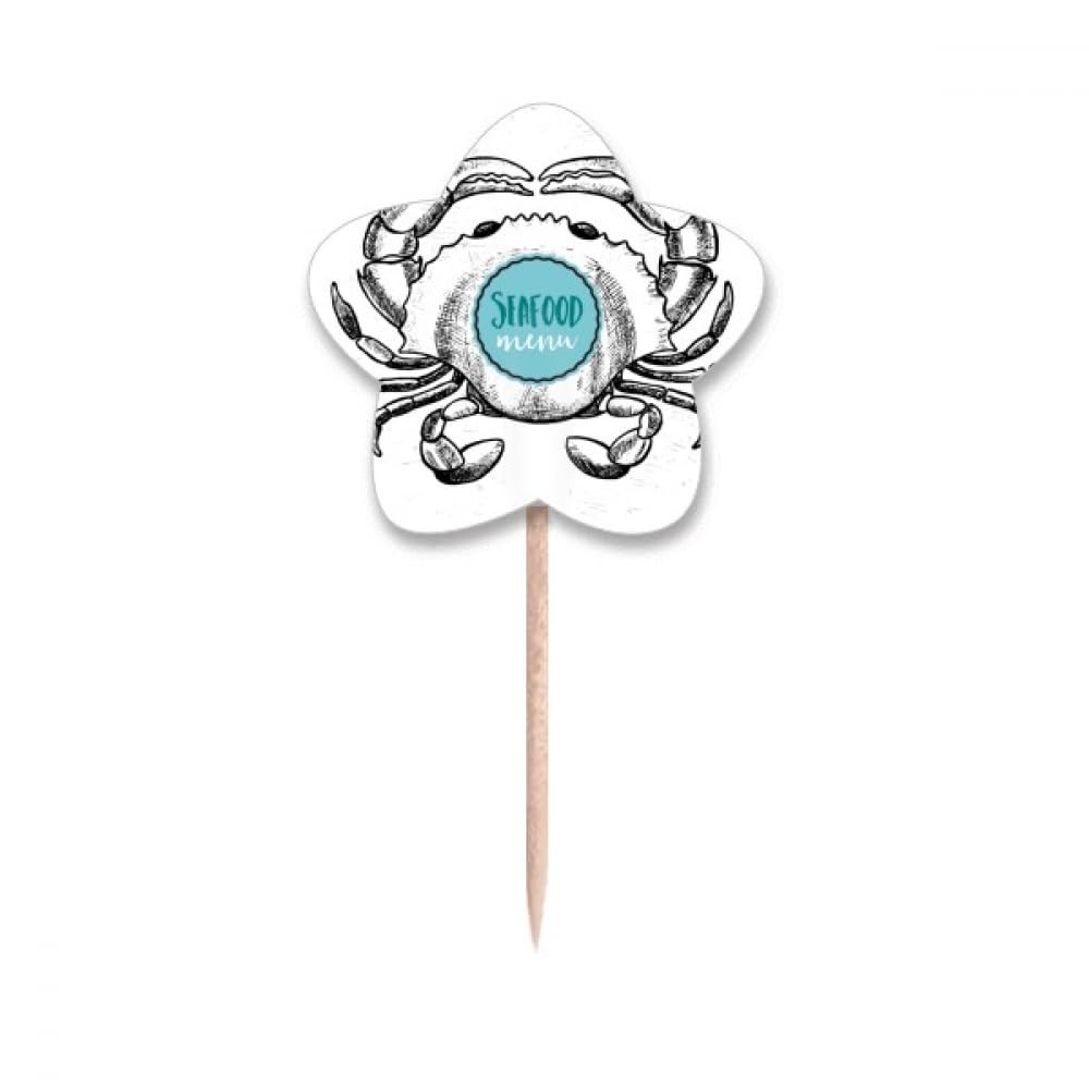 Cupcake picks crabe illustration marine : pics de décoration pour gâteaux et apéritifs dînatoires