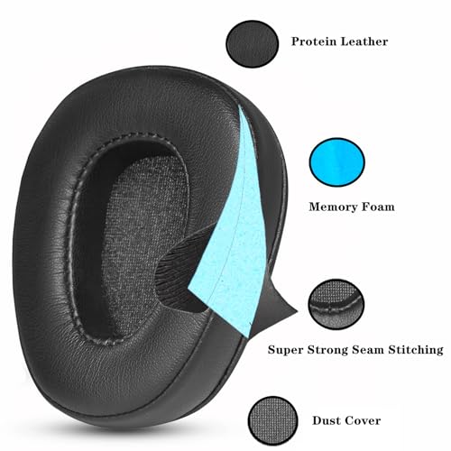 B650XT Replacement Earpads para BlueParrott S650XT B650-XT Headset | Fundas con almohadillas de espuma viscoelástica negras miniatura 3
