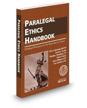 Paperback Paralegal Ethics Handbook 2013-2014 Book