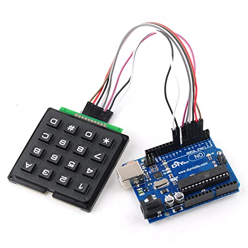 Image of 4x4 Matrix Membrane Keypad 16 Key Module Array Switch | DIYmalls 4x4 Matrix Membrane Keypad 16 Key Keyboard Module Array Switch for Arduino ESP32 Development Board