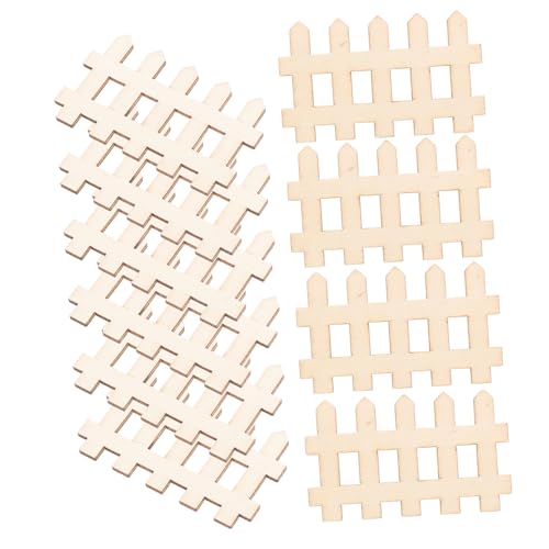 Toddmomy Mini Valla De Madera Decorativa para Jardín y Fotos, 100 Piezas De Estacas Pequeñas 4.9x3.0 Cm, Adecuado para Decoración De Mini Jardines y Proyectos DIY