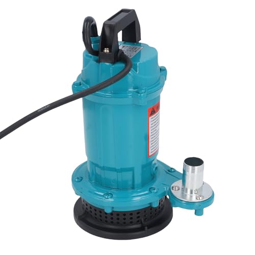 Cocoarm Pompe Submersible 450 W, Corps en Aluminium, Débit ³/h, Hauteur de Chute 10 M pour Drainage de Piscine et Inondation (Prise UE 220V)
