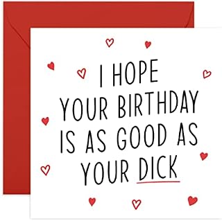 Birthday Cards for Boyfriend - 'Good As Your D*ck' - Hilarious Gift for Husband - For Him - For Partner - Naughty Birthday Card For Men - For Lover - Comes With Fun Stickers - By Central 23