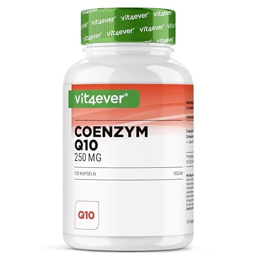 Coenzima Q10 250 mg per capsula - 120 capsule - Premium: Q10 da fermentazione vegetale + piperina - 100% ubichinone - Vegan - Altamente dosato
