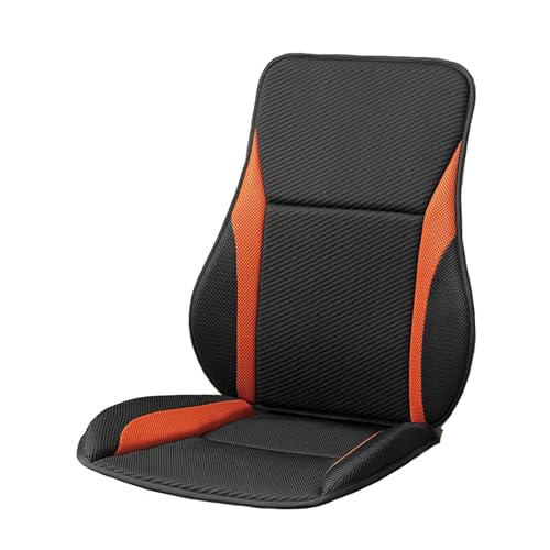 ボンフォーム(BONFORM) シートクッション スポーツホールド 軽/普通車 背もたれ付ダブル ストッパー付き 丸洗いOK 45x98cm オレンジ 5742-07OR