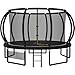 JUMMICO Trampolin Outdoor Ø 228/305/366/427/488 cm mit Schutznetz und Leiter, GS-geprüftes Freizeit-Trampolin für Kinder und Erwachsene, Rahmen mit Rostschutzbeschichtung, Belastbarkeit 150kg