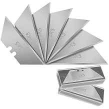 Utility Knife Blades for Gerber Utility Knife, 20 Pack Replacement Blades, Durable SK5 Steel Heavy Duty Box Cutter, Non-Rusting with Plastic Case, for Most Standard Utility Knives