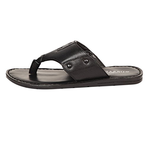 urbane Men's Black Pure Leather Sandals UK Amazon.in Fashion