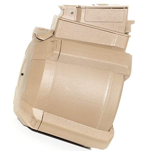 Airsoft Parts Battleaxe 1400Rd Electric Drum Mag Magazine For Jg(Jing Gong), Classic Army, Ics, Aps, D-Boys, Cyma, Tokyo Marui Ak Series Aeg Dark Earth Tan #TOP1
