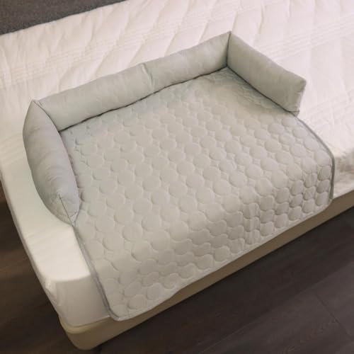 Pelzbarn Cooling Dog Bed, Pelzbarn Cooling Mat for Dogs, Durable Machine Washable Cool Pad for Small to Large Pets Keeps Your Pet, Comfortable and Safe on Hot Days (Beige,L(35.4 * 35.4in/90 * 90cm))