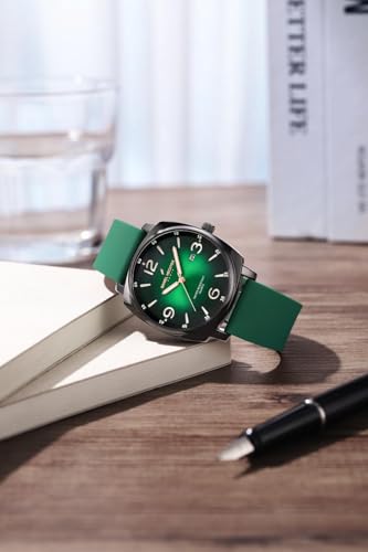 Image of Daniel Hechter Paris Vaneau Collection Analog Watch for Men - Water Resistant Quartz Movement, Date Display with Silicon Strap