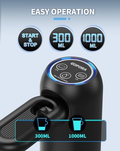 Image of Eopora Automatic Water Dispenser Pump for 20 Litre Bottle, Foldable Two-Tube Water Outlet, 1200Mah Battery USB Rechargeable Electric Water Can Dispenser for Home Office