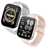 RenSheng 2 Pezzi Cinturini Sportivi Compatibile con Amazfit Bip 6/Bip 5 Braccialetto, 22MM Cinturini in Silicone Morbido Colorato Adatti per Amazfit Bip 5/Bip 6 Braccialetto