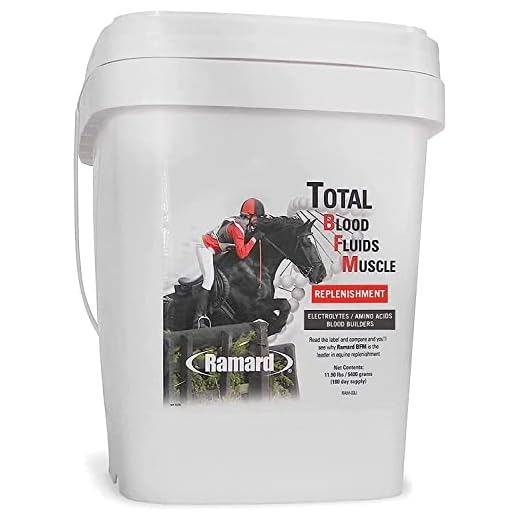 Ramard Blood Fluids Muscle Replenishment for Race Horses - Horse Supplements with Electrolytes, Blood Builder, & Muscle Builder, Powder Supplements for Horse Games High Performance, 11.9 lbs Tub