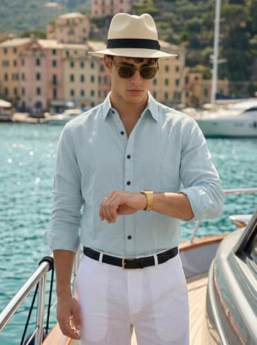 Image of NexaFlair Man's Casual | Formal | Linen| Cotton | Regular Wear Collared | Fit Shirt for Men