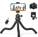 【Unendliche Flexibilität & Super kompaktheit】 Möchten Sie jederzeit mit einem einfachen Stativ unvergessliche Landschaften aufnehmen? Dieses smartphone stativ verfügt über einen um 360 ° drehbaren Kugelkopf, sodass Sie problemlos klare Fotos oder Videos aus jedem Winkel aufnehmen können. Das Mini-Stativ wiegt nur 400 Gramm, kann jedoch Geräte mit einem Gewicht von bis zu 1200 Gramm aufnehmen. Stecken Sie es einfach in Ihren Rucksack und Sie können problemlos reisen!