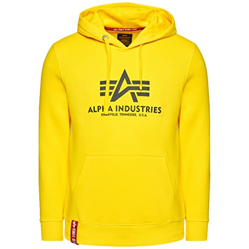 Alpha Industries Basic Hoody Kapuzensweat für Herren Empire Yellow – Ansicht 1