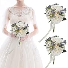 2pcs White&purple Bouquets