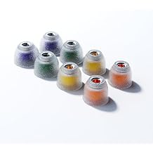 أطراف سماعات الأذن النبيلة Linsoul Tangzu Tang Sancai،سدادات أذن IEM من الفولاذ المقاوم للصدأ،أطراف أذن من السيليكون السائل قابلة للاستبدال، 4 أزواج،مقاس XS/S/M/L اختياري لسماعات الأذن XS/S/M/L - كل مقاس