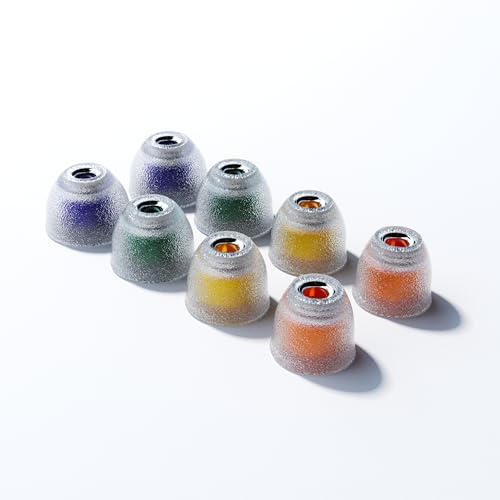 Linsoul Tangzu Tang Sancai Noble Embouts d'oreille,Bouchons IEM en Acier Inoxydable,Remplaçables en Silicone Liquide,Taille XS/S/M/L pour Les écouteurs Intra-Auriculaires (XS/S/M/L - Chaque Taille)