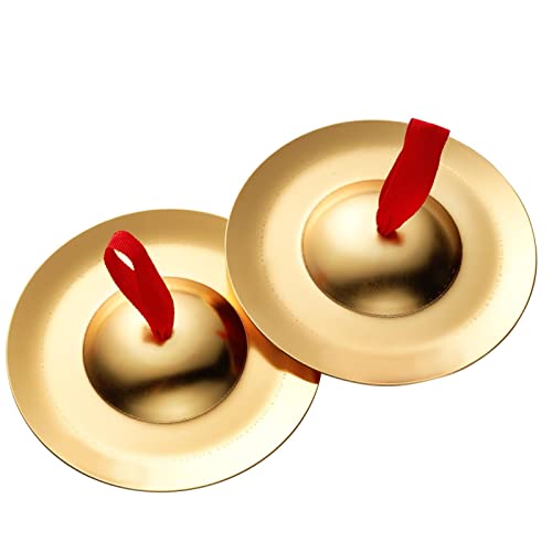Crianças Hand Cymbals | 2PCS pratos de cobre brilhante com som nítido,Iluminação musical 12 cm/4,7 p