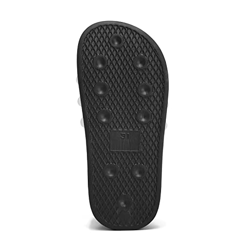 Eashi Pop Slides For Kids, Comfy Boys Girls Sandals, Toddler Slippers For House Shower Beach Arch Support Non-Slip Black #TOP5