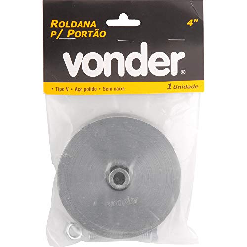 Vonder Roldana Para Portão Tipo V Aço Polido Sem Caixa 4'