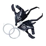 Yinprwi Bike Gear Shifter 3 x 7 21 Speed Bicycle Brake Levers with Gear Indicator and...