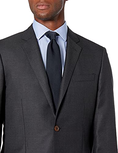 Buttoned Down Men's Tailored Fit Super 110 Italian Wool Suit Jacket, Charcoal, 42 Regular #TOP2