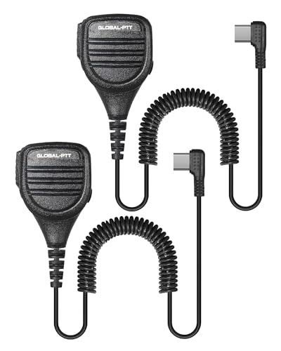 2-Pack USB-C Shoulder Mic for G9 G6 Plus G8 G500 K300 Radios