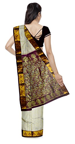 SAI TEJA SILKS maroon dharmavaram silk saree – image 2