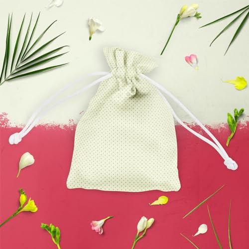 Image of ArtzFolio Green Polka Dots | Pouch Wrist Potli Bag | Bag for Weddings & Casual Parties