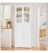 Credenza Per Microonde Con Ante - 90x40x82cm, Bianco, MDF, Per Cucina O Soggiorno - Foto 7