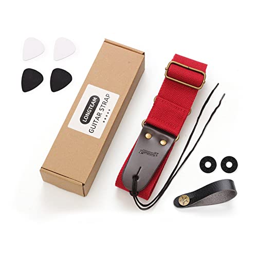 CuisinSmart Sangle de guitare réglable avec médiators boucle antidérapante simple pour guitare acoustique basse - Les Beatles, Paul McCartney, John Lennon, RIngo Starr, George Harrison CuisinSmart Sangle de guitare réglable avec médiators boucle antidérapante simple pour guitare acoustique basse
