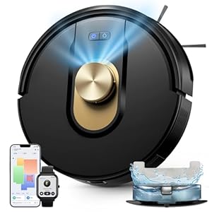 Vexilar W9 robotstofzuiger 8000 Pa met LiDAR laser, 3-in-1 zuigen, vegen, dweilen, app en spraakbediening
