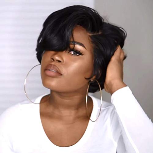 Glueless Bob & Pixie Cut Wig - Black Short Straight Hair Wig