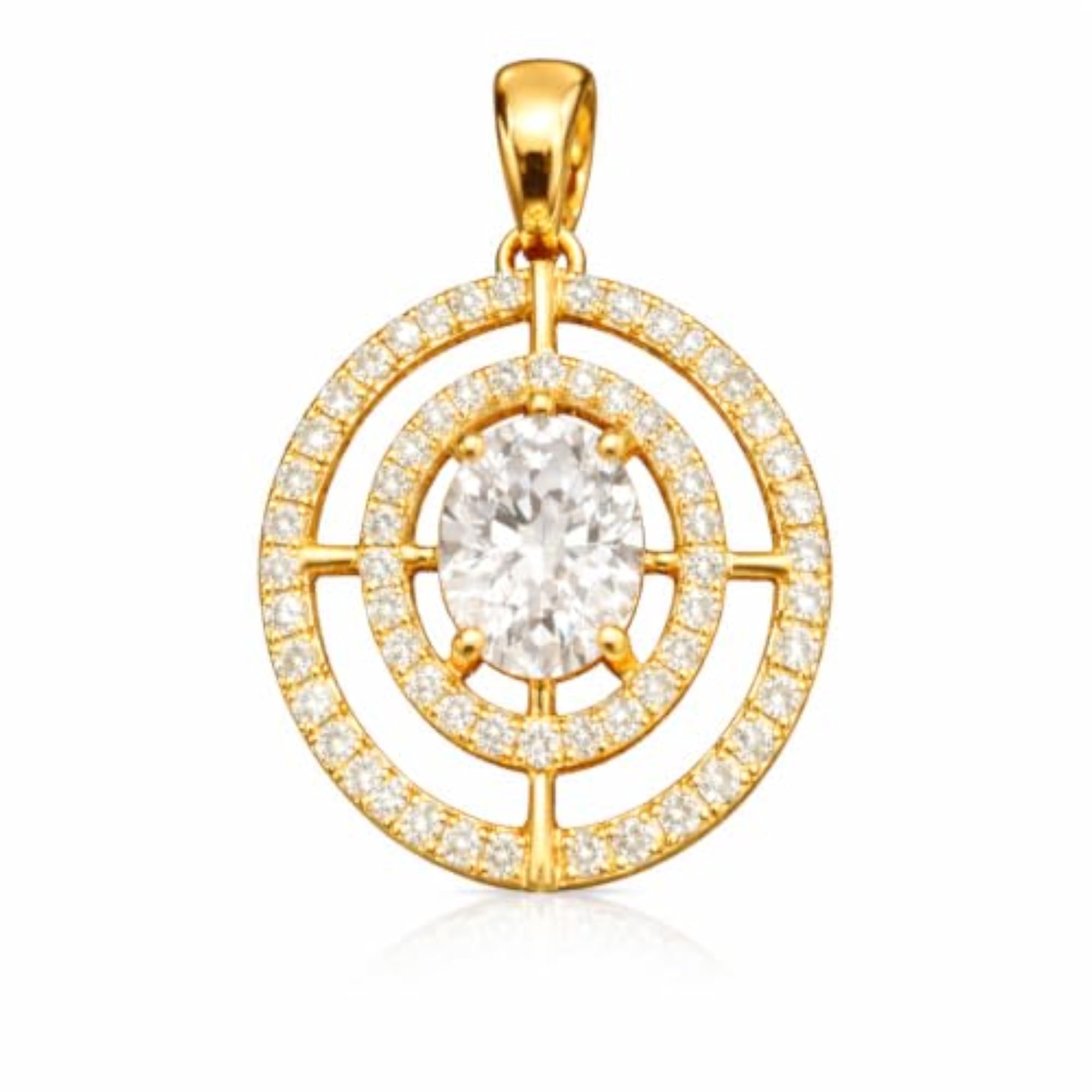 Women's 925 Sterling Silver Ravishing Ruby Moissanite Pendant