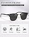 AEVOGUE Polarized Sunglasses For Women And Men Semi Rimless Frame Retro Sun Glasses AE0369 (Matte Black)