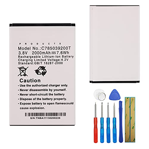 E-YIIVIIL Replacement Battery C785039200T Compatible with BLU Dash X2 D110U D110L with Tools