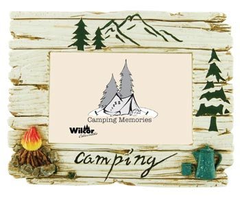 Camping Campfire Tea Pot Photo Picture Frame, 4x6, 7-inch, Horizontal