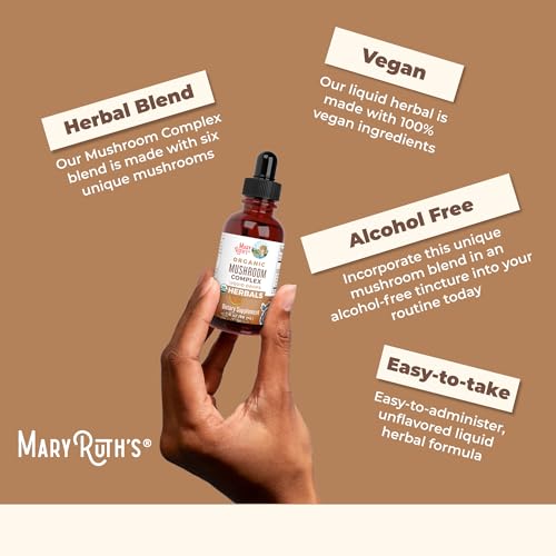 Maryruth Organics MUSHROOMCOMPLEX Usda Organic Mushroom Complex By Maryruth'S | Herbal Liquid Drops | Mushroom Supplement | Lion'S Mane | Reishi Mushroom | Shiitake Mushrooms | Non-Gmo | Vegan | Alcohol Free Tincture thumb #6