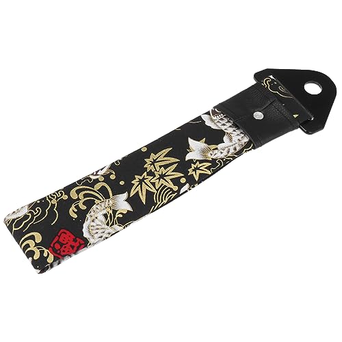 X AUTOHAUX 1 Set Car Tow Strap for Decorative Trailer Belt Carp Pattern Black - Image 3