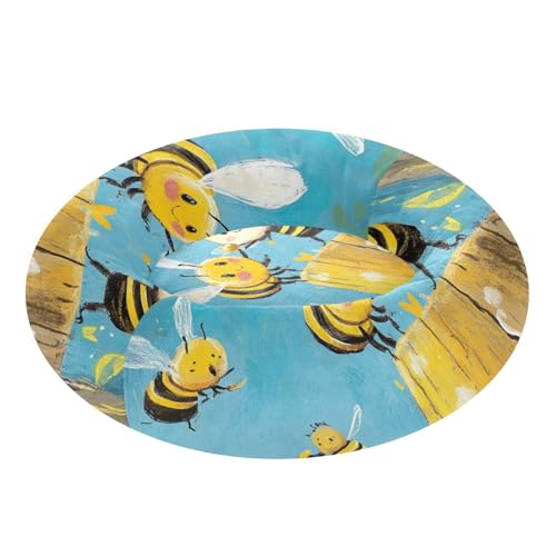 Image of Bee Home Honey Pet Dog Bed Warm & Cozy Dog Cave Bed for Small Size Pets Supplies XS