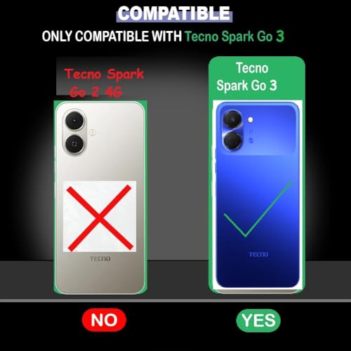 Image of COVERBLACK Soft Rubber Silicon Clear Case Back Cover Compatible for Tecno Spark Go 3 - Transparent