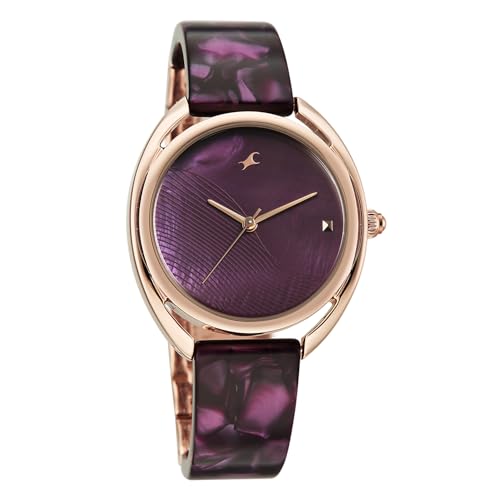 Image of Fastrack Younique 3.0 Quartz Analog Purple Round Dial Women's Watch - 68036KD05