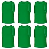 AUYAO Gilet d'entraînement de football, 6 Pièces Chasubles D’Entraînement Sport, Mail...