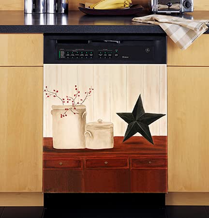 Appliance Art Magnetic Dishwasher Front Door Cover Sheet | Kitchen Appliance Décor | Vinyl Decal For Instant Update | Trimmable Magnet | Easy To Clean & Maintain | 23.5” X 26” | Crocks & Stars #TOP12