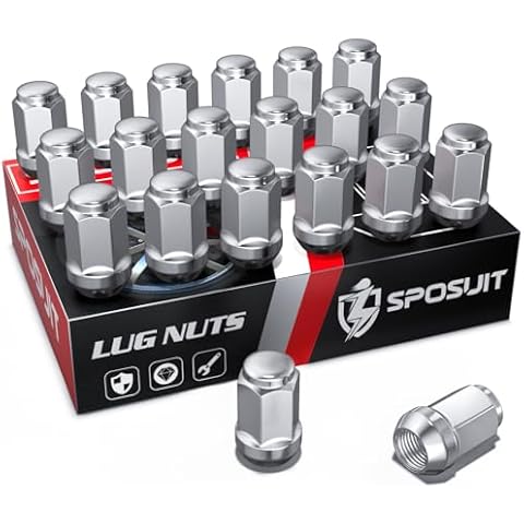 Sposuit M12x1.25 Lug Nuts - Replacement for 2002-2022/2024 Nissan Altima, 1988-2023 Maxima, 2012-2024 Pathfinder, 2008-2023 Rogue, 2006-2024 Sentra - Closed End Chrome Lug Nut(20 Pcs) Cover