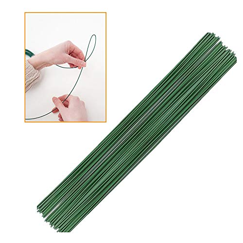 200 Pcs Floral Stem Wire,16 Inch 22 Gauge Dark Green Bouquet Stem For Flower Arrangements,Diy Crafts,Flower Making Supplies #TOP1